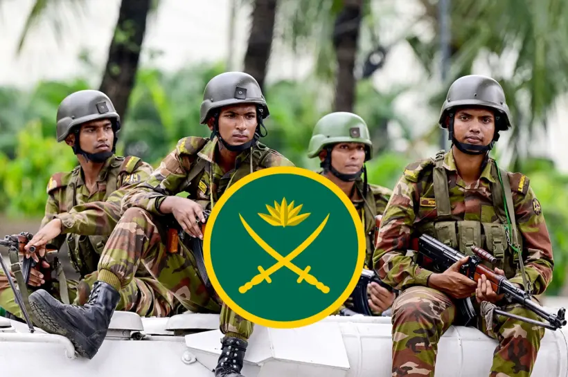 Bangladesh Army Soldier Sitting on APC