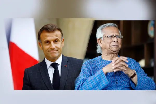 ইউনূসের সঙ্গে দ্বিপাক্ষিক আলোচনা প্রত্যাখ্যান করেছেন ফরাসি প্রেসিডেন্ট ম্যাক্রোঁ ইউনূসের সঙ্গে দ্বিপাক্ষিক আলোচনা প্রত্যাখ্যান করেছেন ফরাসি প্রেসিডেন্ট ম্যাক্রোঁ