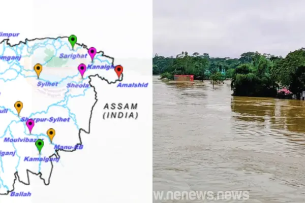 ভারী বর্ষণে সুরমা ও কুশিয়ারা নদীর পানি দ্রুত বাড়ছে।
