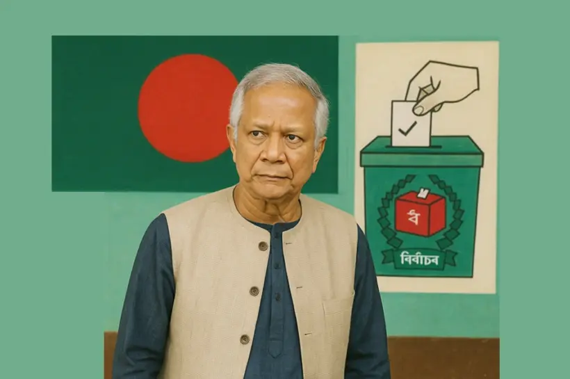 জাতির উদ্দেশে ভাষণে নির্বাচনের সময় ঘোষণা করছেন ডঃ ইউনুস।