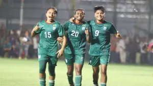 সাফ অনূর্ধ্ব-২০ নারী চ্যাম্পিয়নশিপে ভুটানকে ৪-১ গোলের ব্যবধানে হারিয়েছে বাংলাদেশ।