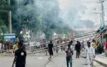এনিসিপির কেন্দ্রীয় নেতাকর্মীদের গাড়িবহরে হামলা চালিয়েছে জনতা।