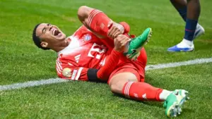 ডোনারুমার অসতর্কতার কারণে ঘটে সংঘর্ষ, যা শেষ পর্যন্ত মুসিয়ালার গোড়ালি ভেঙে ফেলে।
