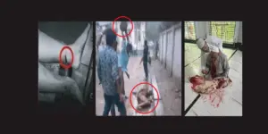 বাংলাদেশে জনসম্মুখে ভয়াবহ নৃশংসতা ঘটে চলেছে যার তিনটি ছবি এখানে দেয়া হয়েছে যাতে দেখা যাচ্ছে একজনের পায়ের রগ কাটা, একজনকে পাথর নিক্ষেপ করে হত্যা করা হচ্ছে এবং মসজিদের ভেতর ইমামের উপর হামলা করে রক্তাক্ত করা হয়েছে।