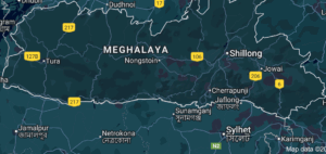 মেঘালয় ও বাংলাদেশের সীমান্তের ম্যাপ