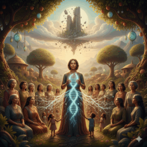 জেনেটিক্স ও বায়োলজি বলছে, মানব সমাজ নারীতান্ত্রিক এবং এই বিষয়টি এখানে একটি প্রতীকী ছবিতে বুঝানো হয়েছে।