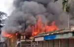 মাইকে ঘোষণা দিয়ে চারটি মাজারে হামলা ও ভাঙচুরের পর আগুন দিয়েছে কিছু লোক।