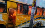একটি যাত্রীবাহী বাসে আগুন লাগিয়ে দেওয়ার ঘটনা ঘটেছে।