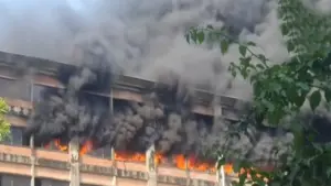 একটি পোশাক কারখানায় ভয়াবহ আগুন লেগেছে।