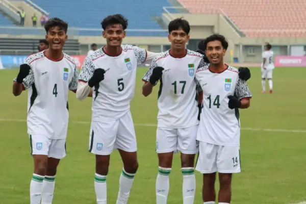 তিমুর-লেস্তেকে ৫-০ গোলের বিশাল ব্যবধানে উড়িয়ে দিয়েছে বাংলাদেশ।