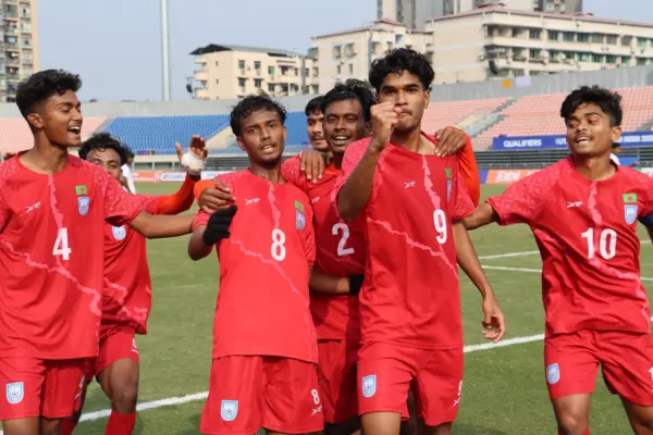 বুধবার শ্রীলঙ্কাকে ৫-০ গোলে হারায় বাংলাদেশ।