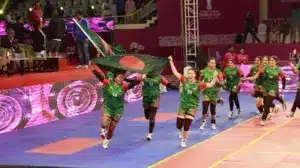 নারী কাবাডি বিশ্বকাপের সেমিফাইনালে পৌঁছে গেছে বাংলাদেশ।