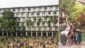 কয়েকজন শিক্ষার্থী ভবন থেকে নিচে লাফ দিয়ে আহত হয়েছেন।