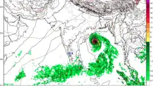 বাংলাদেশে ঘূর্ণিঝড় আঘাত হানার শঙ্কা করা হচ্ছে।