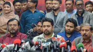 সংবাদ সম্মেলন করে এই জোটের ঘোষণা দেন এনসিপির আহ্বায়ক নাহিদ ইসলাম।