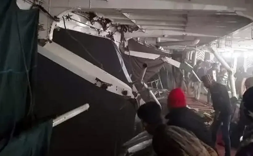 বৃহস্পতিবার দিবাগত রাত ১টা থেকে ২টার মধ্যে এই দুর্ঘটনা ঘটে।