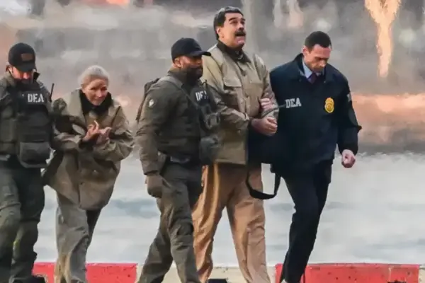 ভেনেজুয়েলার প্রেসিডেন্ট নিকোলাস মাদুরো ও তার স্ত্রী সিলিয়া ফ্লোরেসকে নিউইয়র্কের একটি আদালতে নেওয়া হয়েছে।