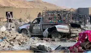 আফগানিস্তানে পাকিস্তানের বিমান হামলায় ক্ষতিগ্রস্ত এলাকা।