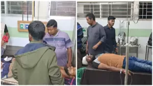 সংঘর্ষে আহতদের কয়েকজন হাসপাতালে।
