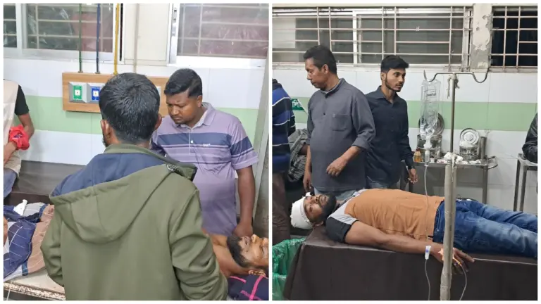 সংঘর্ষে আহতদের কয়েকজন হাসপাতালে।