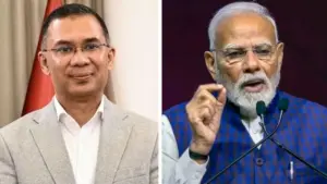 তারেক রহমান ও নরেন্দ্র মোদি।