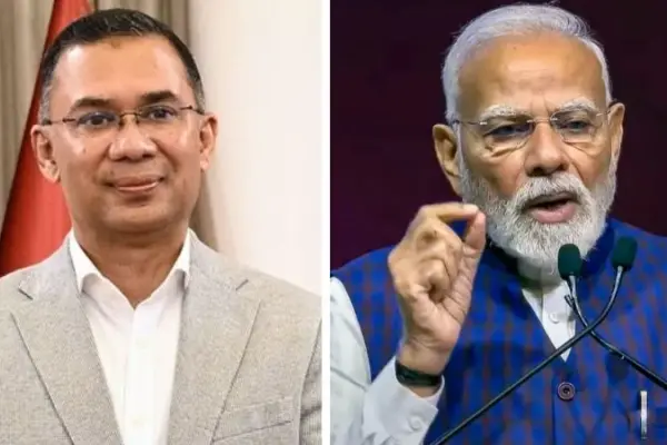 তারেক রহমান ও নরেন্দ্র মোদি।