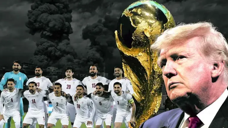 ইরান ফুটবল দল, বিশ্বকাপ ফুটবলের ট্রফি ও ডোনাল্ড ট্রাম্প।