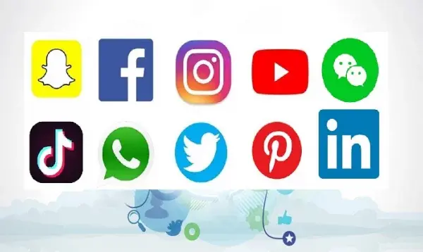 বিভিন্ন সোশ্যাল মিডিয়ার লগো।