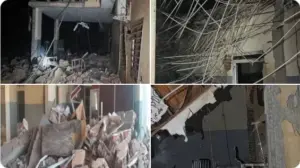 সুদানে হামলায় ক্ষতিগ্রস্ত হাসপাতাল।