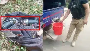 উদ্ধার করা সাউন্ড গ্রেনেড।