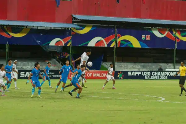 বাংলাদেশ ও ভারতের মধ্যকার ফাইনাল ম্যাচের একটি দৃশ্য।