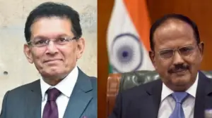 বাংলাদেশের পররাষ্ট্রমন্ত্রী ড. খলিলুর রহমান ও ভারতের জাতীয় নিরাপত্তা উপদেষ্টা অজিত দোভাল।