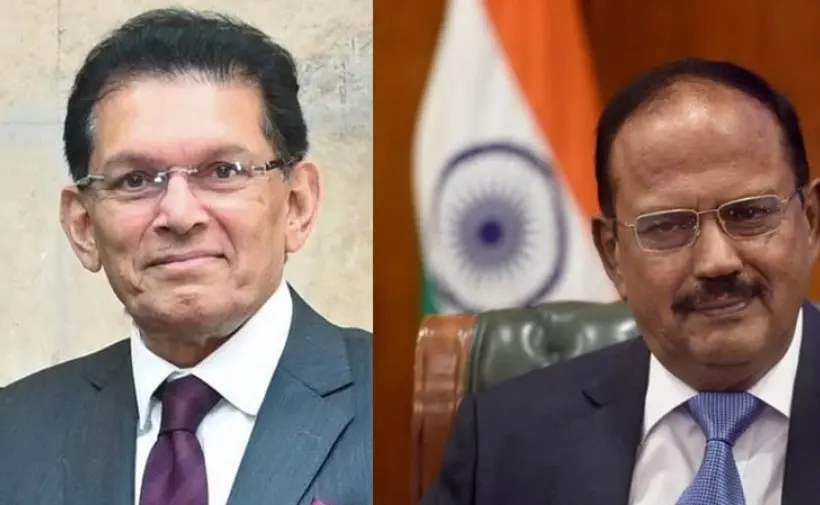 বাংলাদেশের পররাষ্ট্রমন্ত্রী ড. খলিলুর রহমান ও ভারতের জাতীয় নিরাপত্তা উপদেষ্টা অজিত দোভাল।