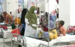 হাসপাতালে ভর্তি শিশুরা।