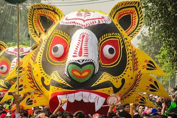 পহেলা বৈশাখে মঙ্গল শোভাযাত্রা।