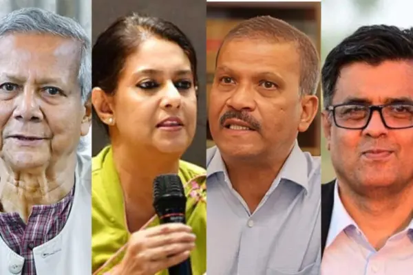 মুহাম্মদ ইউনূস, রিজওয়ানা হাসান, আসিফ নজরুল ও শফিকুল আলম।